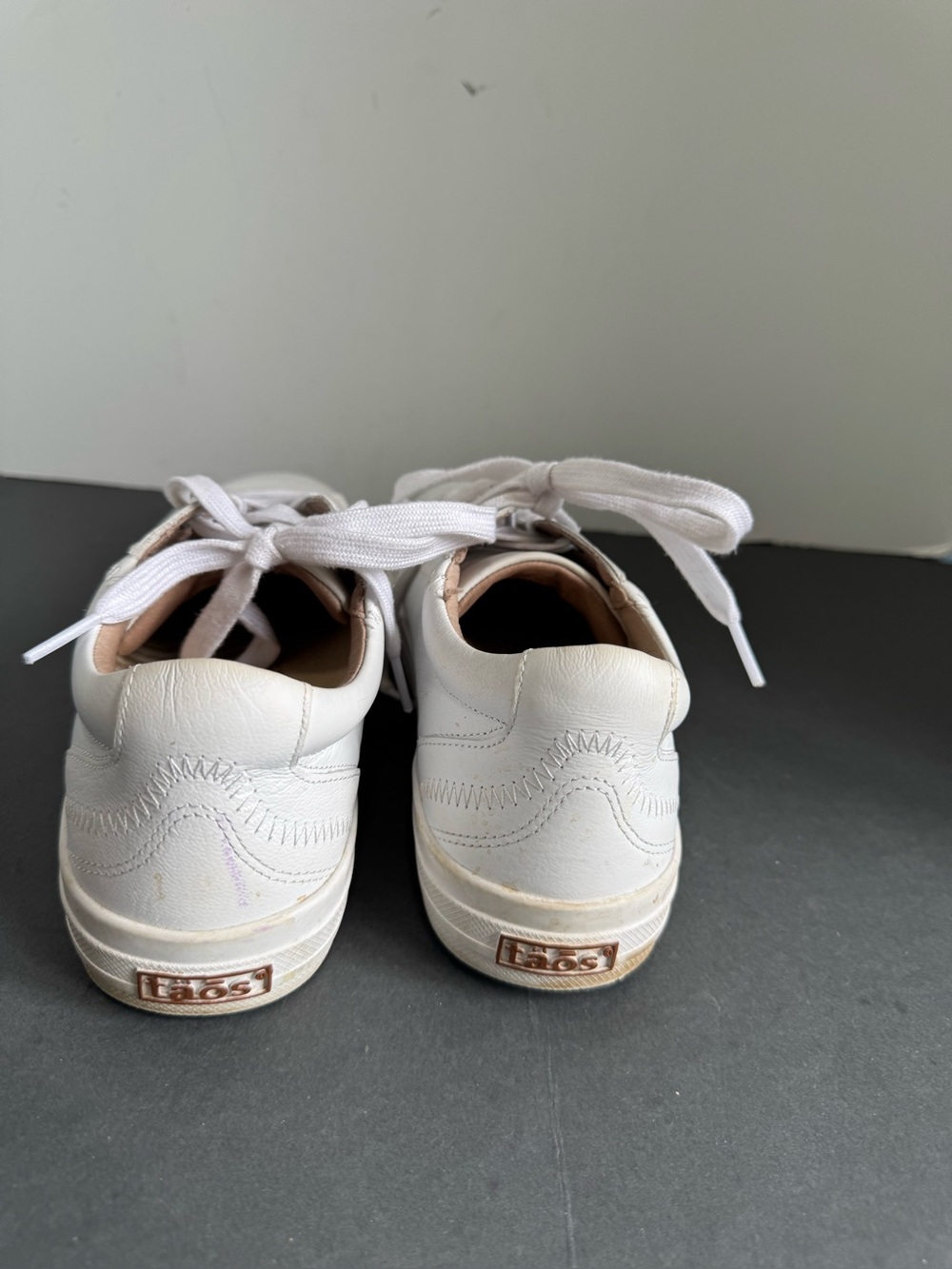 Taos Plim Soul Lux sneakers in white leather, zigzag stitching. Size 8 - Picture 5 of 12